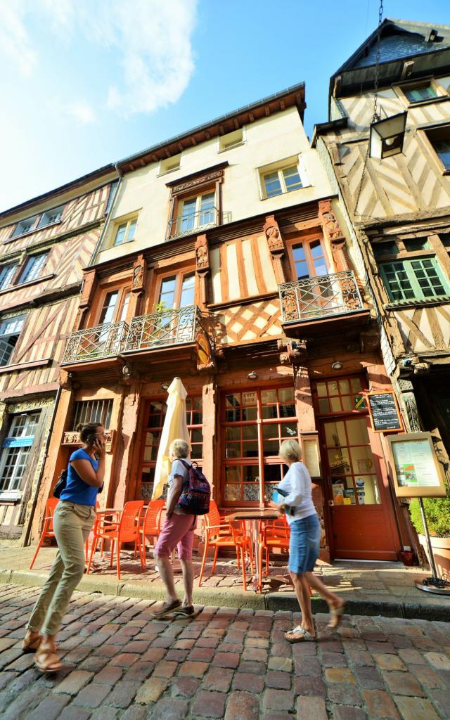 Medieval houses on Chapter Street in Rennes