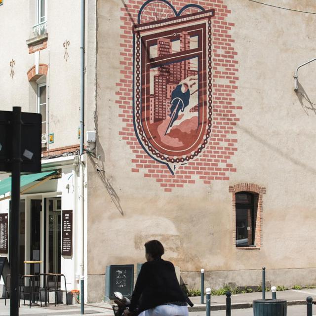 Peinture de Brez sur une oeuvre de M. Clanche, Mail François Mitterrand à Rennes