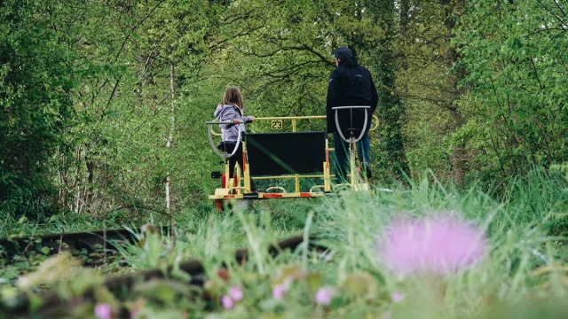 Vélorail à la gare de Médréac